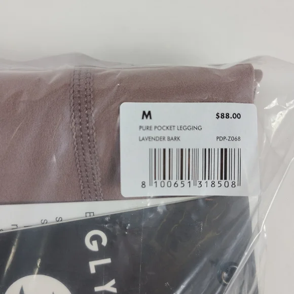 GLYDER Lavender Bark Pure Pocket Leggings  M - Picture 3 of 3